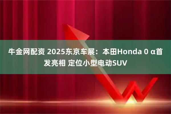 牛金网配资 2025东京车展：本田Honda 0 α首发亮相 定位小型电动SUV